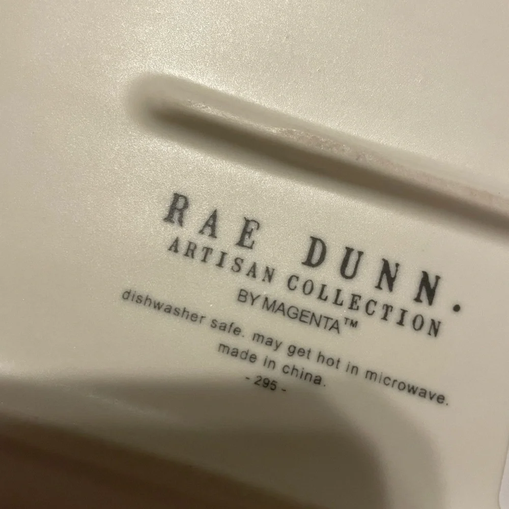 Rae Dunn Green and Blue Plaid Ceramic Vanity Tray